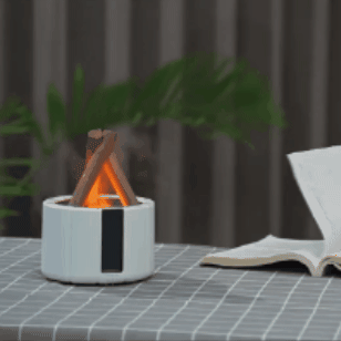 BONFIRE DIFUSOR- Humidificador  Fogata Difusor Aromatizante Blanco